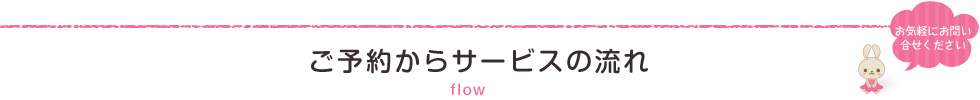 クリーンライフ・ラビットのご予約からサービスの流れ